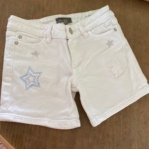 White Denim Shorts w/Stars